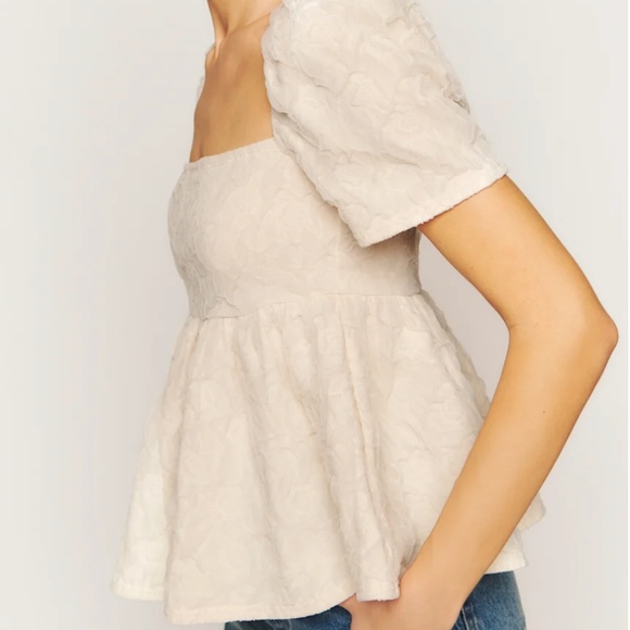 Reformation Tops - Reformation Collette Knit Top Ivory - Size M